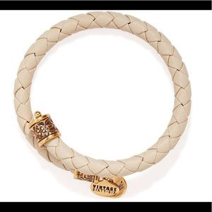 Alex & Ani vintage 66 braided leather wrap bangle
